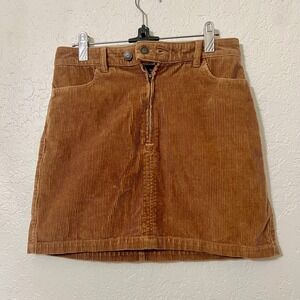 Hollister Ultra High Rise Corduroy Mini Skirt Tan Brown Size‎ 5